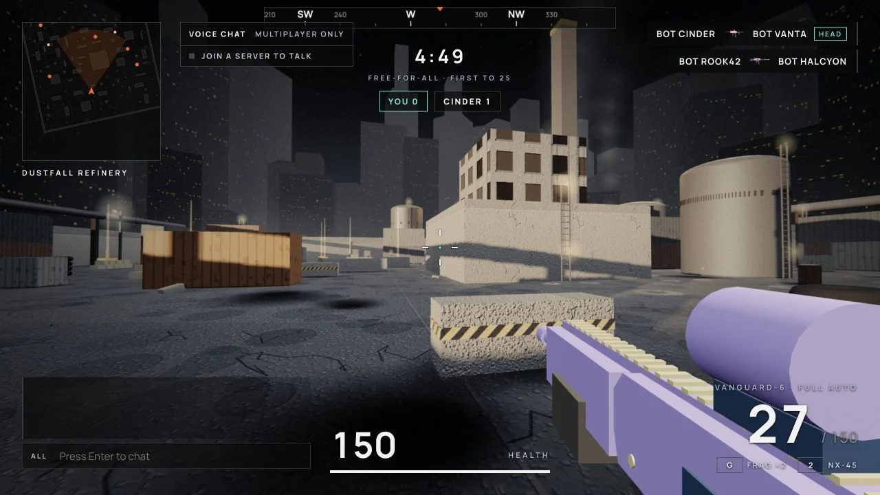 Actual STRIKEVADE gameplay in Dustfall Refinery