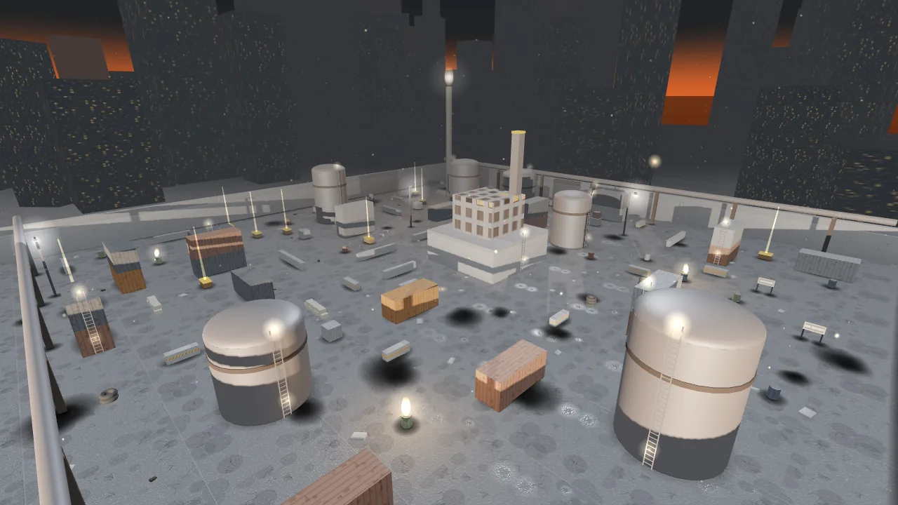 Dustfall Refinery actual in-engine map overview